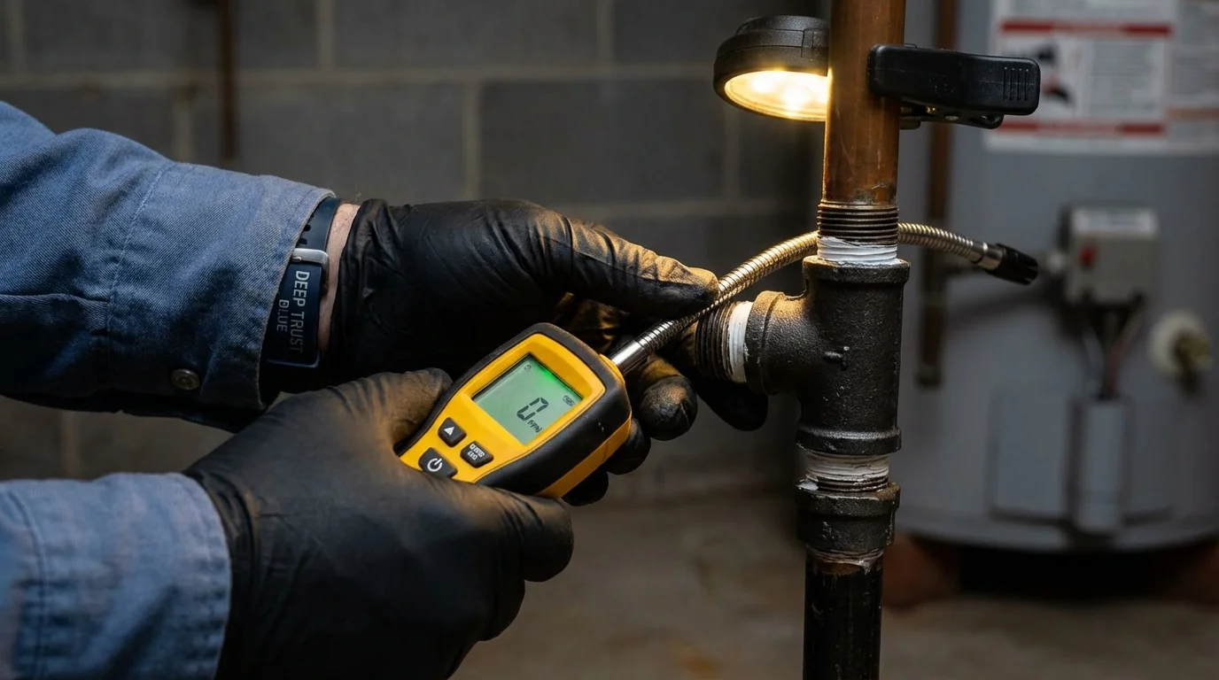 Gas leak detection with electronic sniffer by Johns Plumbing LLC in Irmo